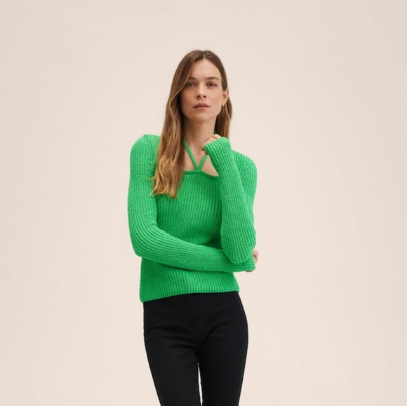 MANGO Bow collar sweater - Picture 2 of 5